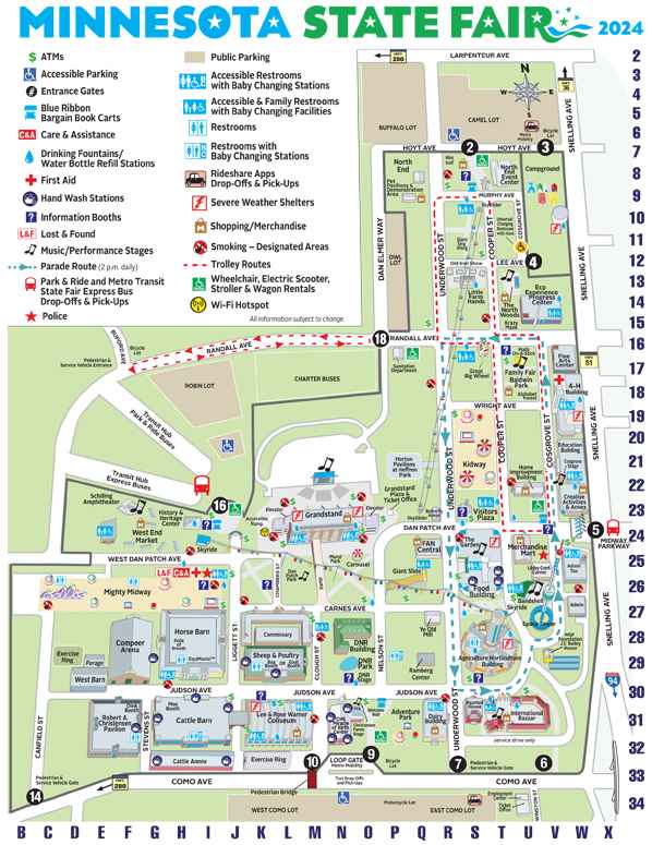 Map of Minnesota state fair