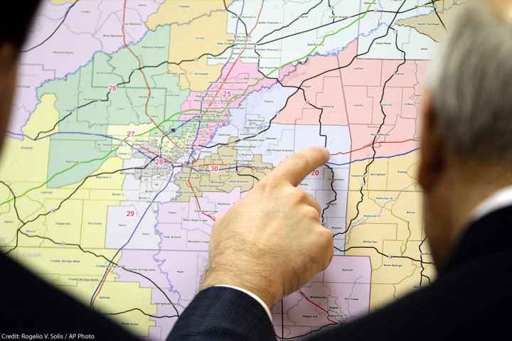 Lawmakers review changes in Senate districts on the oversized map